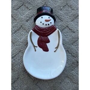 St. Nicholas Square YULETIDE SNOWMAN Spoon Rest, 8", Christmas, New, NWT